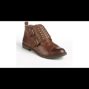 Lucky Brand Dosey Leather Studded Booties